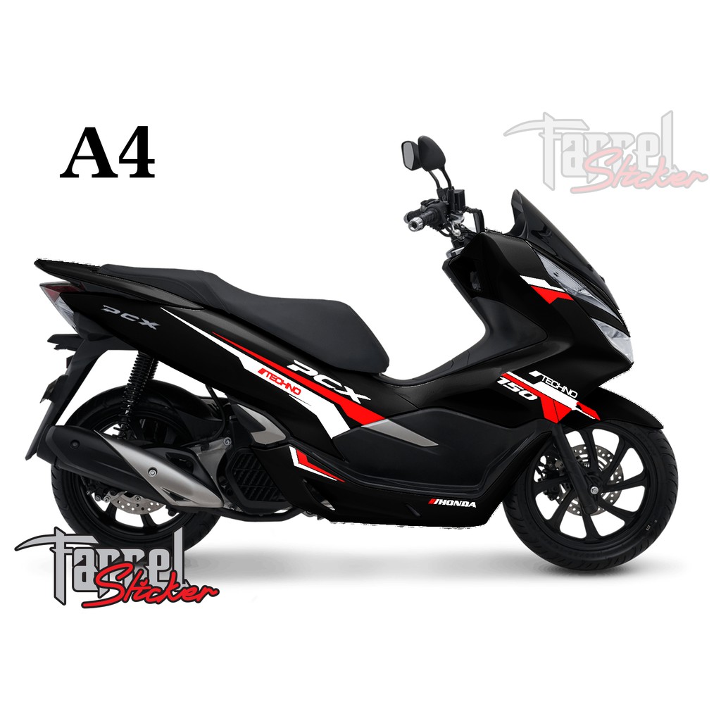 stiker pcx sticker stripping pcx hitam a4