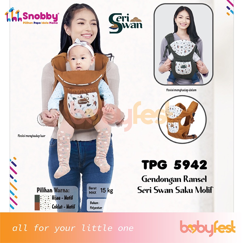 Snobby Gendongan Bayi Ransel Swan Series - TPG 5942