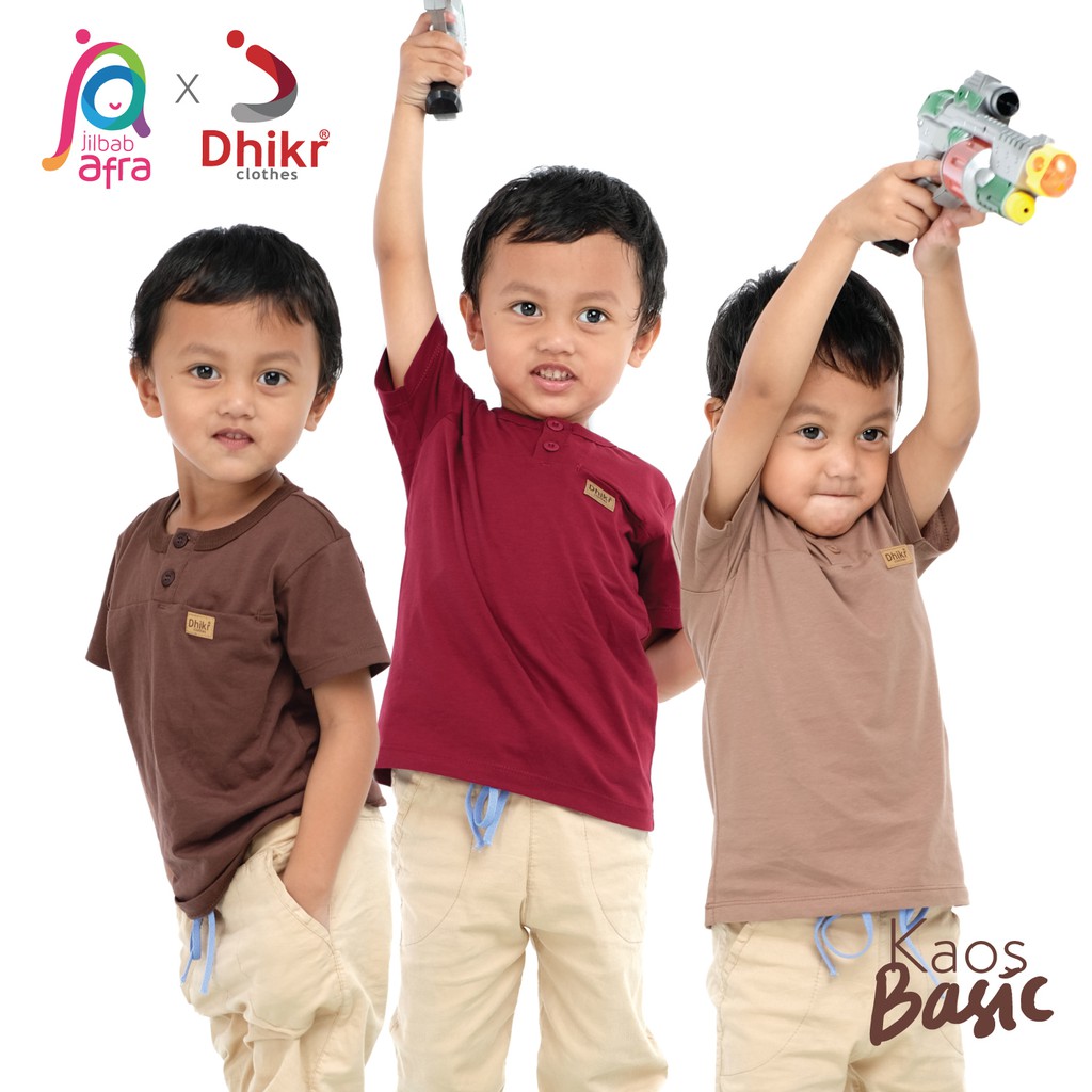 SALE Kaos Sabr Basic anak Laki - Dhikr Clothes -  Adem bahan Kaos kualitas Terjamin Jilbab Arfa T-sh