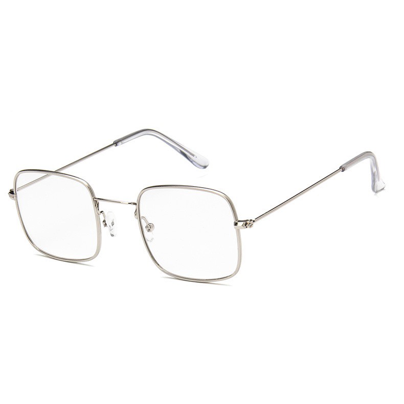 DODORY K704 Kacamata Wanita Kaca Mata Hitam Sunglasses Style Korea Fashion Pria-Silver Transparan