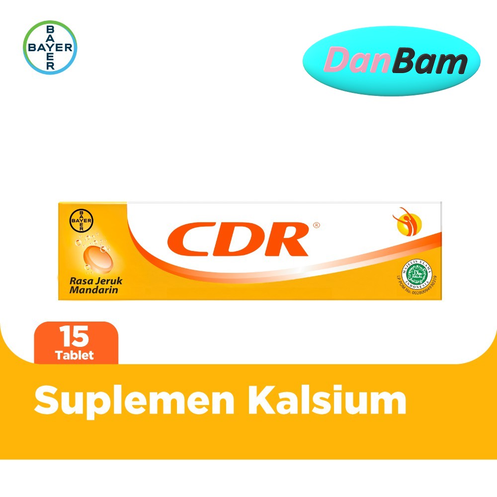 CDR Suplemen Kalsium Rasa Jeruk 15 Tablet