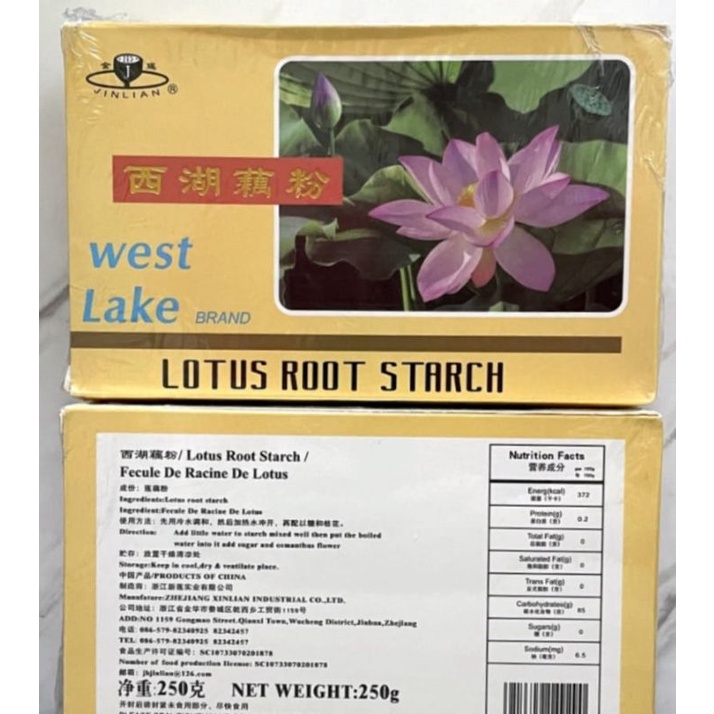 

bubuk akar teratai lotus root starch west lake brand 250gram