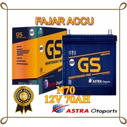 Aki Mobil GS ASTRA Type GS MF N70 70AH 12 V GSMF N70