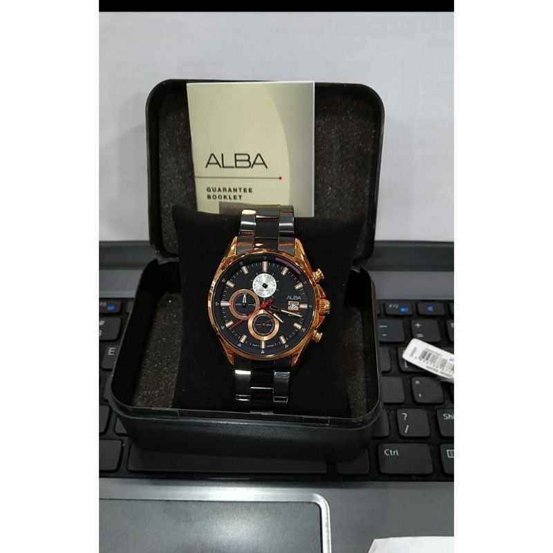 ALBA QUARTZ AM3576X1 Chronograph ROSE GOLD AM3576 ORIGINAL