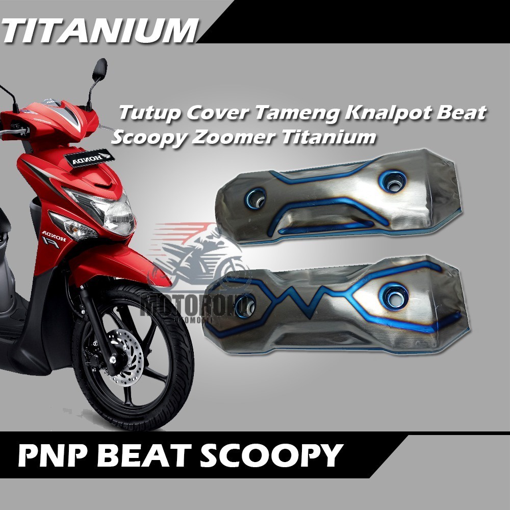 Cover Knalpot Zoomer Titanium PNP BEAT SCOOPY