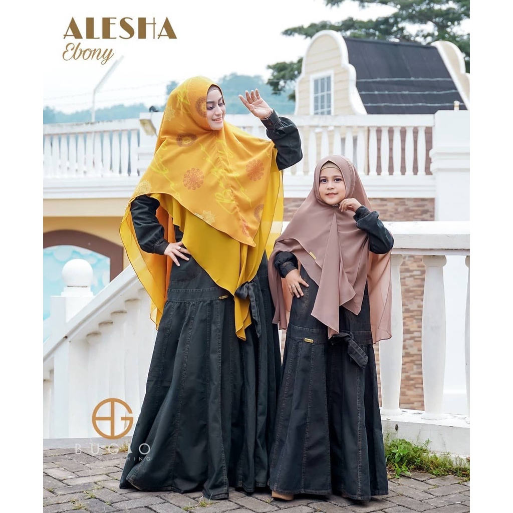 [BUGIO CLOTHING] GAMIS SYARI / DRESS ONLY ANAK " ALESHA DENIM  MOM & KIDS " By Bugio Clothing