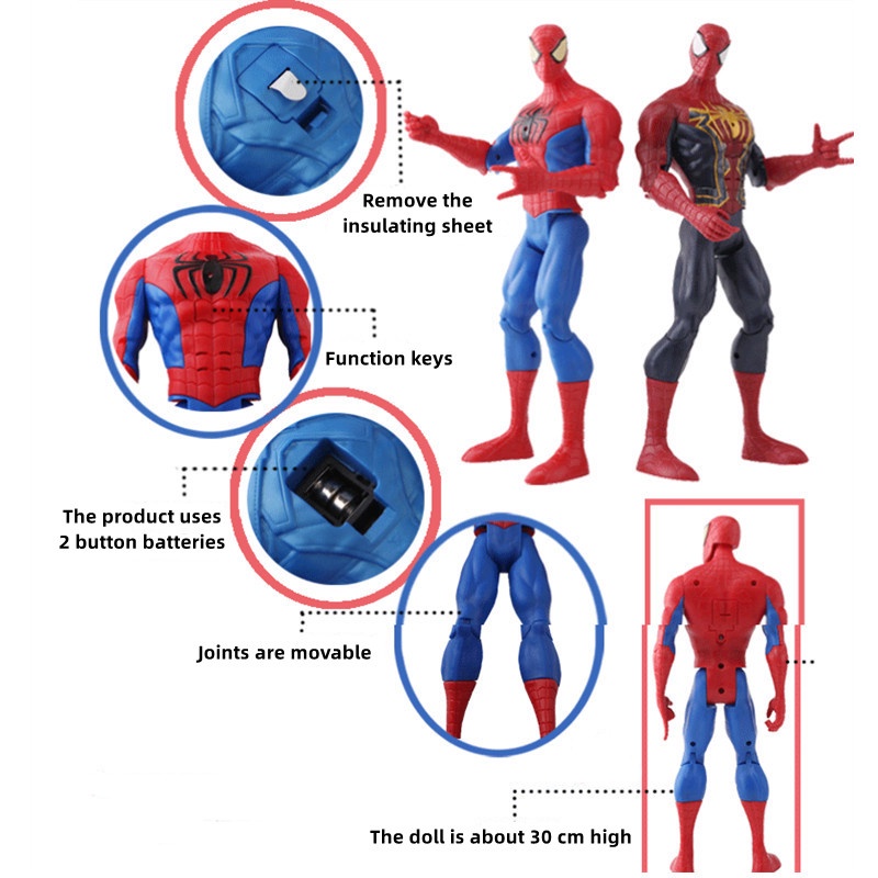 2022 Mainan Action Figure Marvel Batman Spiderman Black Panther Bahan PVC Untuk Koleksi Anak