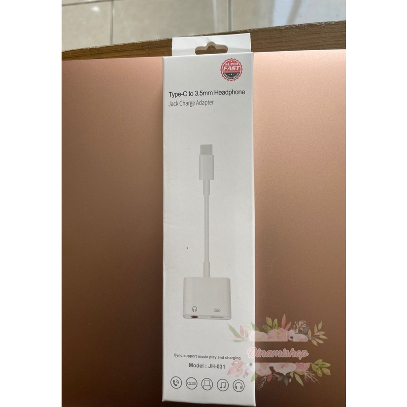 JH031 Spilter type c 2in1 kabel audio type c 2in1 jek audio type c 2in1 splitter type c 2in1 Samsung
