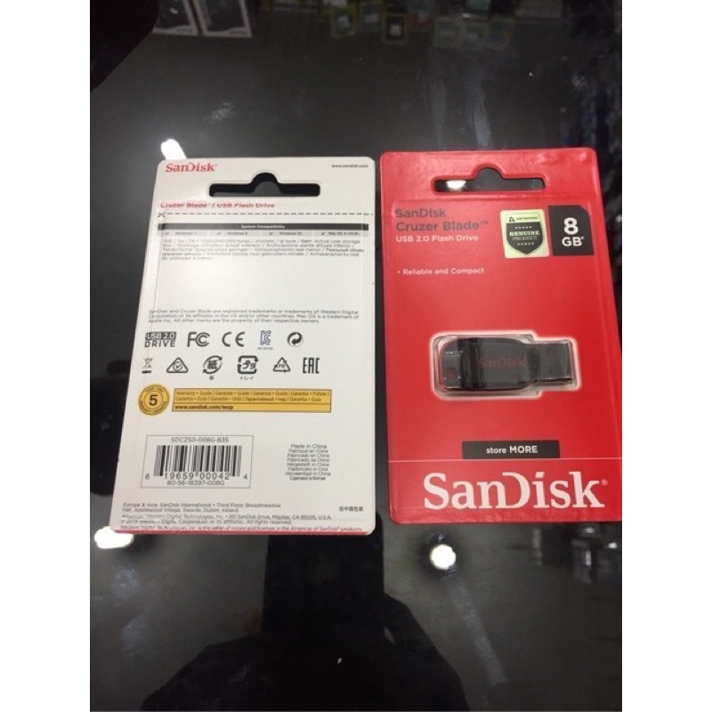 FLASHDISK SANDISK 8GB / USB FLASH 8GB / SANDISK CRUZER BLADE CZ50 ORIGINAL GARANSI RESMI