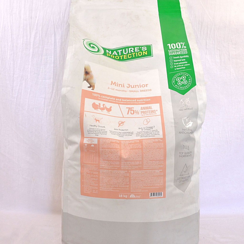 NATURESPROTECTION Makanan Anakan Anjing Mini Junior Poultry 18kg