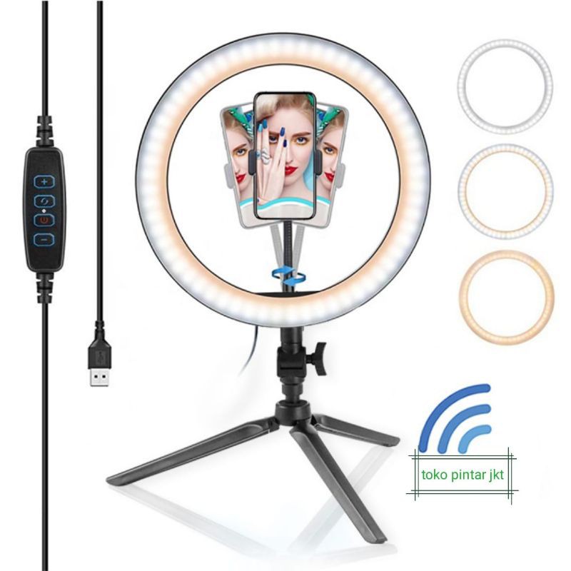 PROMO FREE TRIPOD RING LIGHT 16CM. 20CM. 26CM. 30 CM