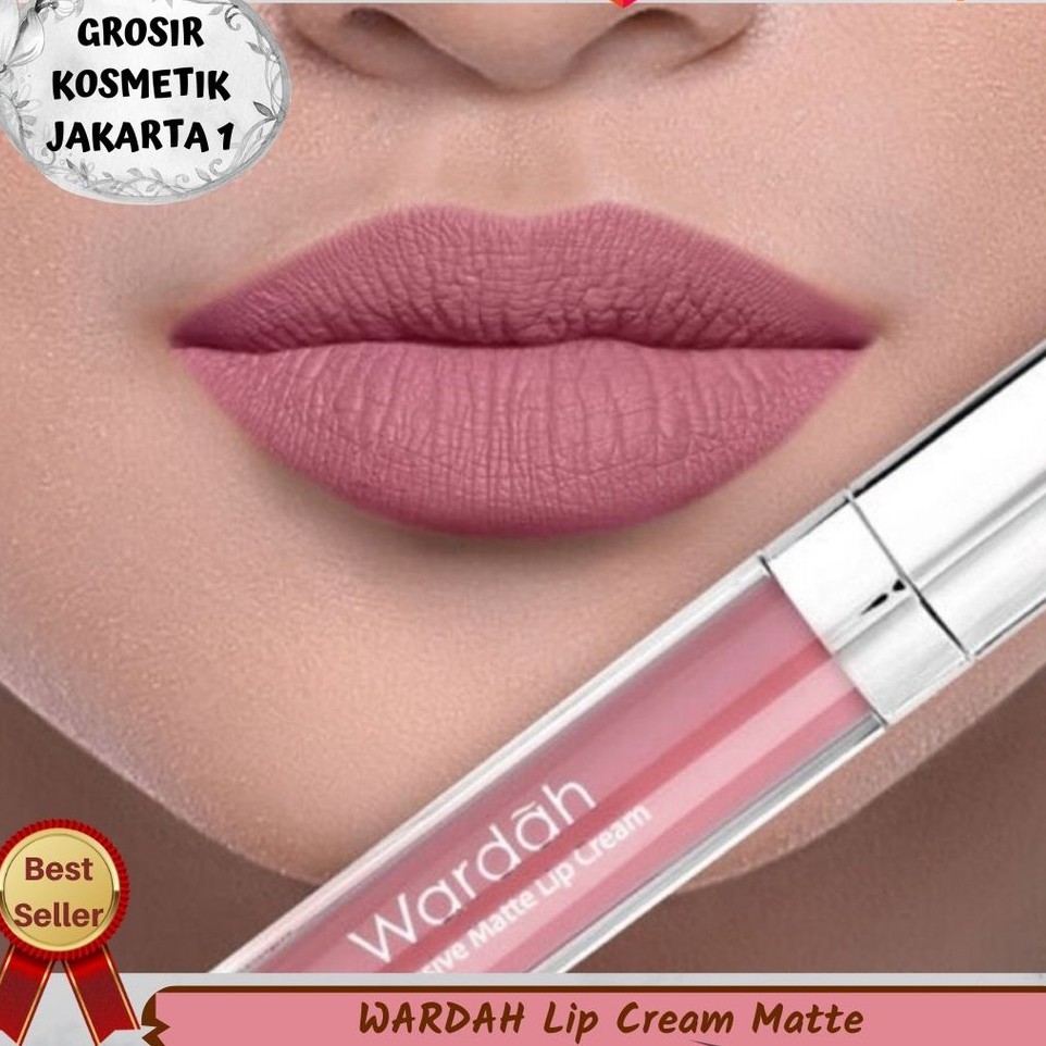 WARDAH Exclusive Matte Lip Cream No. 09 dan No. 05 / Mauve On - Lip Matte - Lipstik Cair - Lip Cream