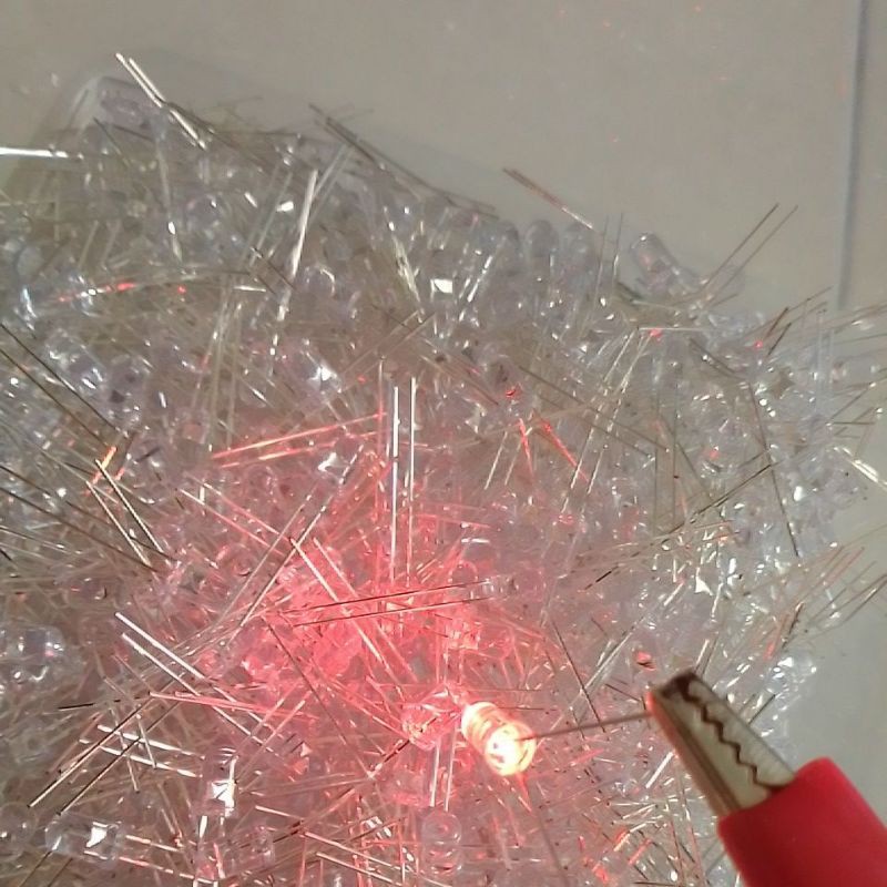 led 5mm bening warna merah