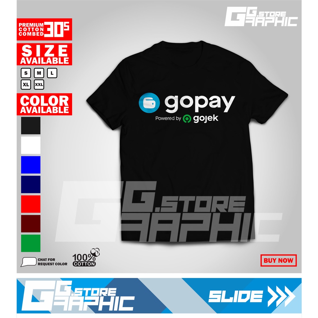 Kaos GOPAY POWERED BY GOJEK Murah Berkualitas