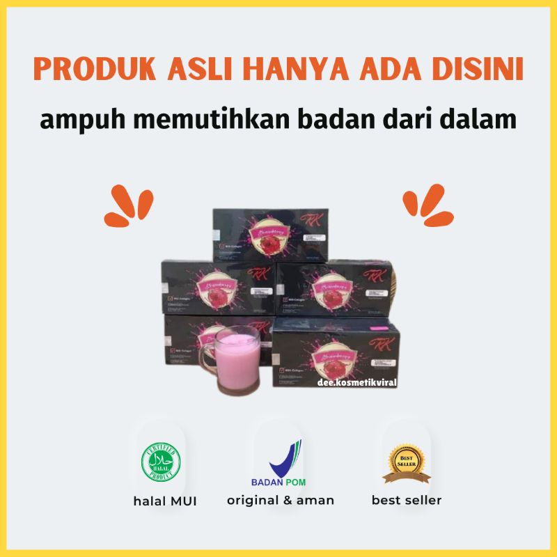 minuman collagen RK vit susu strowberry vitamin pemutih badan