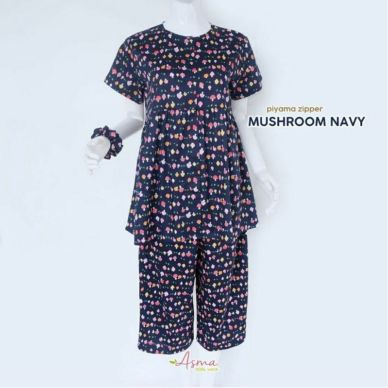 Asma daily wear piyama mushroom navy