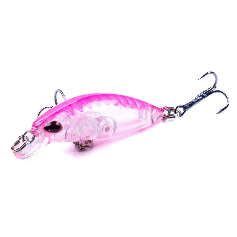 HENGJIA 6pcs 4cm/2g Mini Minnow Crankbait Umpan Pancing Swimbait Slowsinking Ikan Bait Bass Kail