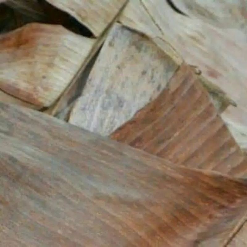 daun pisang kering 100gr media jangkrik,dan ikan cupang kalaras