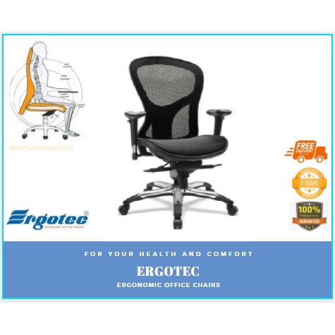 Jual Ergotec Kursi Kantor Kursi Kerja Ergonomis Tipe GL 808 PR ...