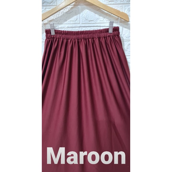 ROK KERJA WANITA POLOS BASIC ROK HYGET SUPER PREMIUM POLOS /ROK POLOS HYGET PREMIUM  / ROK BASIC HYGET PREMIUM-Maroon
