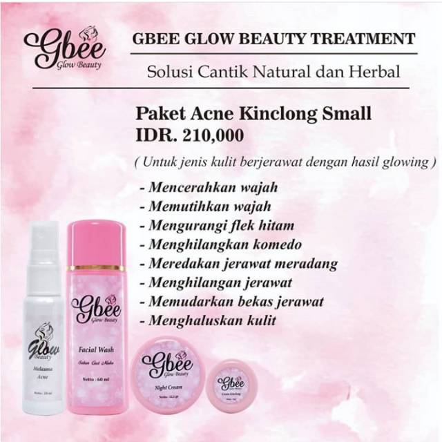 GBEE GLOW BEAUTY - PAKET ACNE KINCLONG SMALL - GBEE GLOW BEAUTY TREATMENT - PROMO