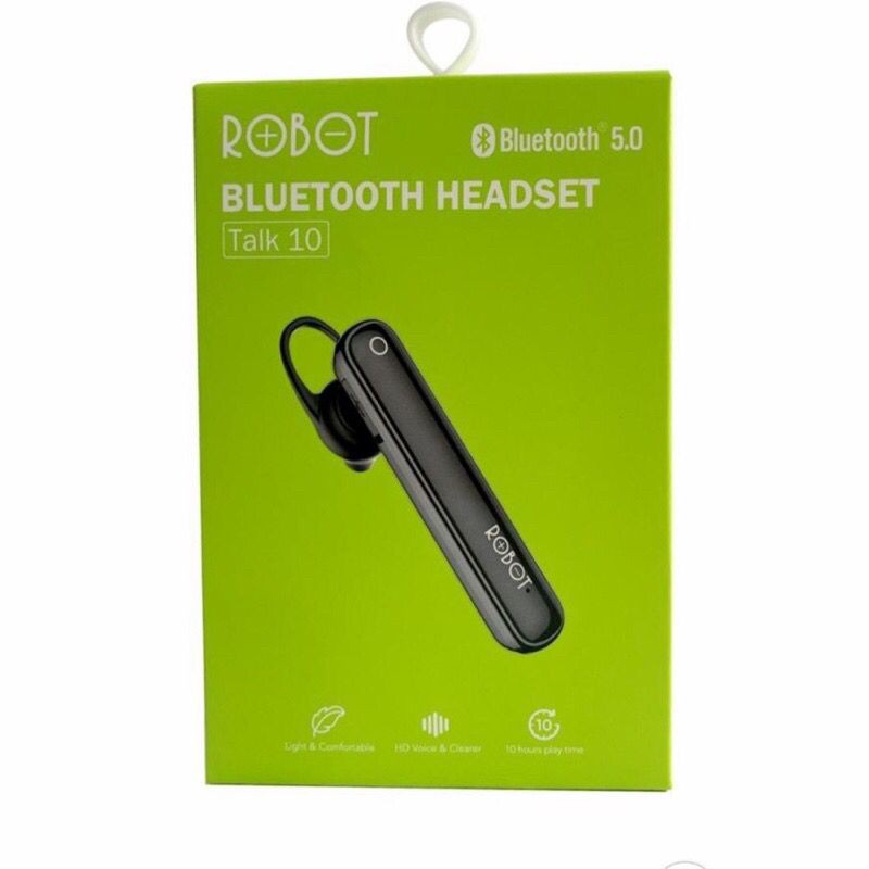 Headset Bluetooth Robot Talk10 Wireless Earphone Talk 10 Handsfree V5.0 Original Wook