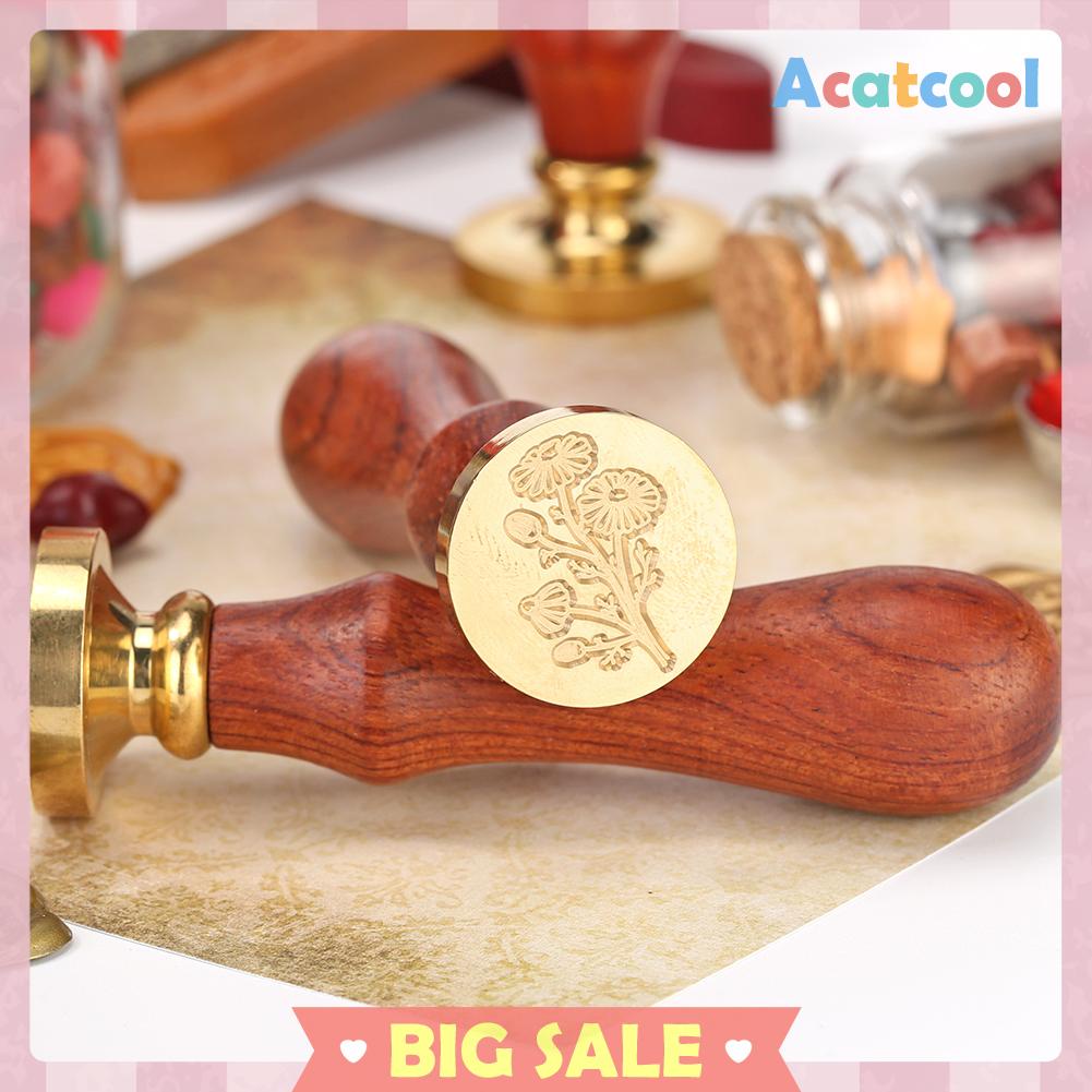 Stempel Lilin Motif Tanaman Gaya Retro Untuk Amplop Pernikahan
