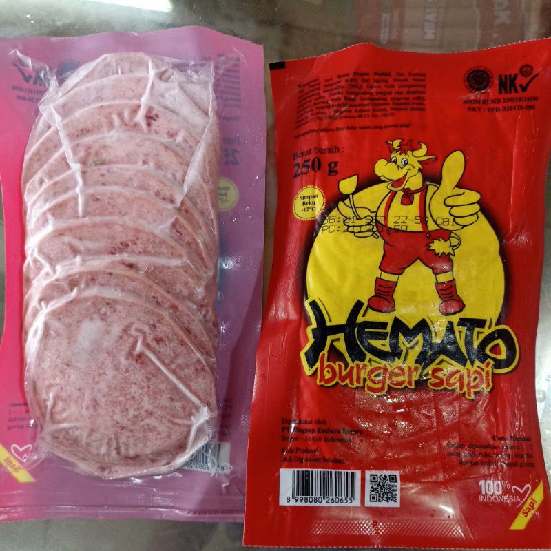 

Hemato Burger Sapi 250gr