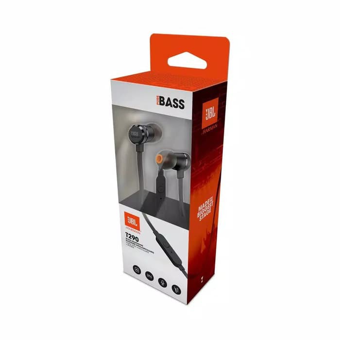 JBL T290 premium wired in-ear earphones Garansi Resmi