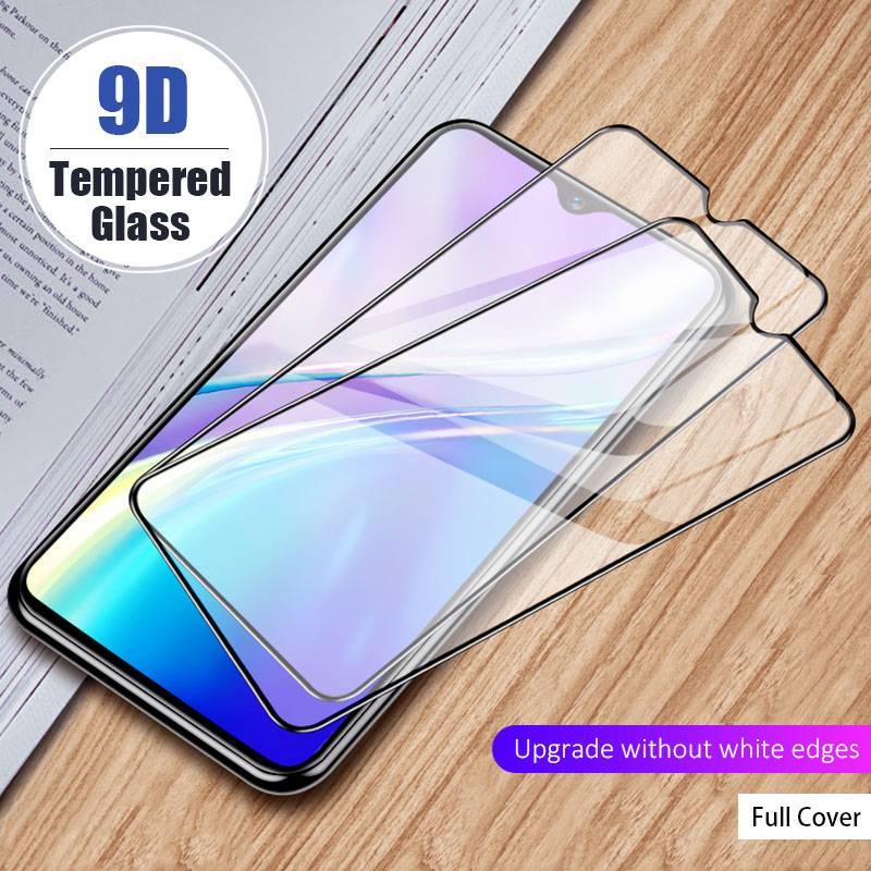 Protective Glass on Realme Narzo 10 10A Q 9D Screen Protector for Realme C15 C12 C11 C3 C3i C2 C1 Hard Tempered Glass Phone Film