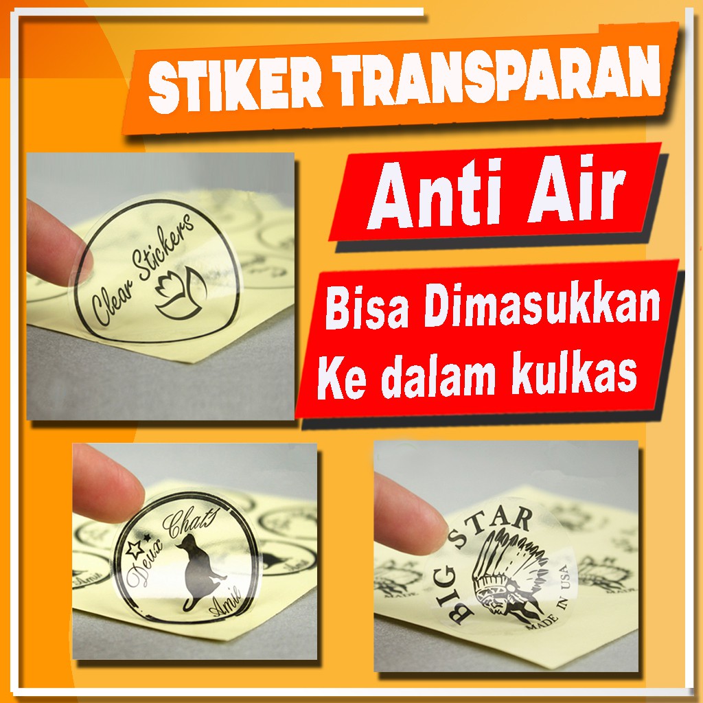 Jual Cetak Stiker Label Transparan A3 Anti Air Indonesiashopee Indonesia 3152