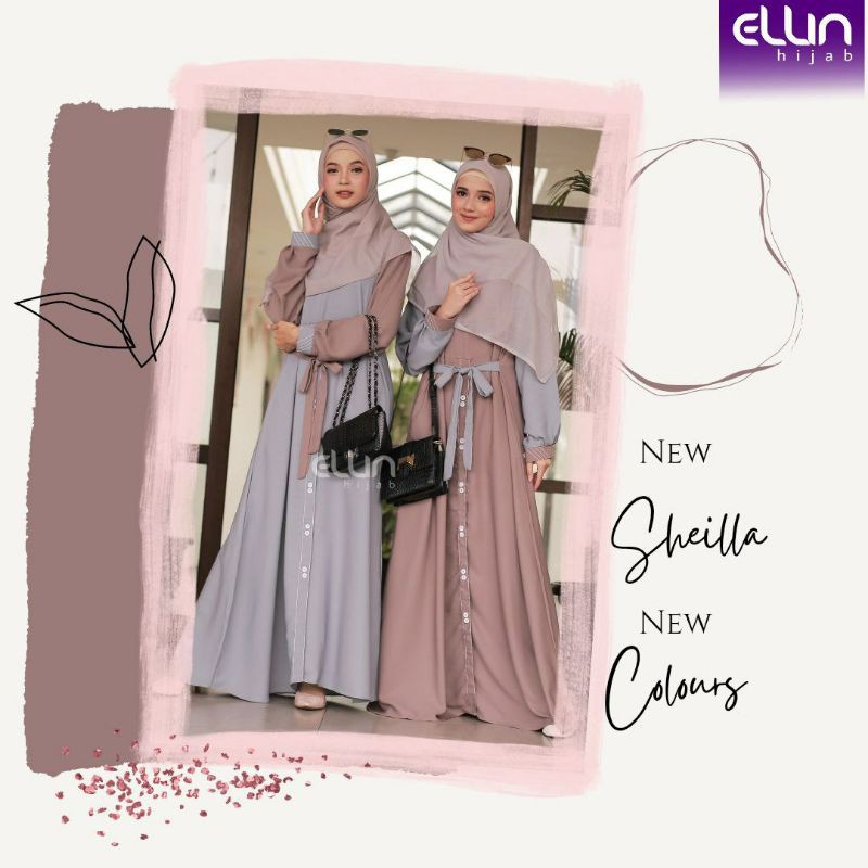 Sheilla Dress by Ellin Hijab Bahan Wollycrepe Caltri Gamis Busui Friendly