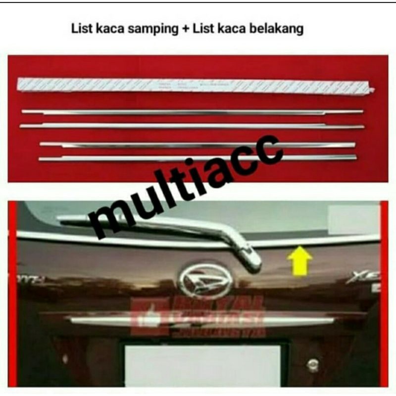 Paket List Kaca Samping + Belakang Mobil Grand New Avanza Xenia