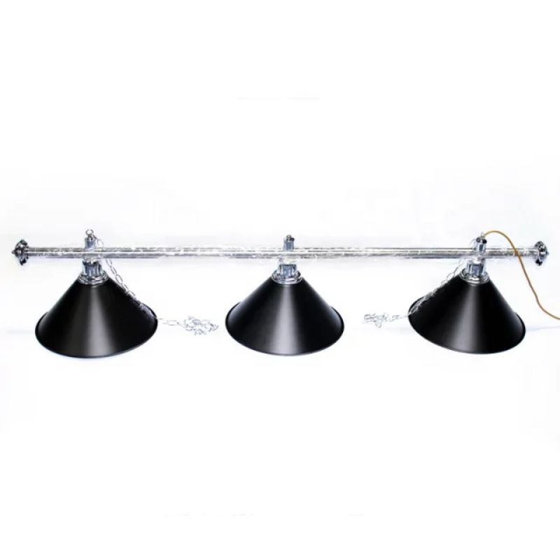 Lampu Meja Billiard 3 Kap - Black - Pool Table Light 3 Cup Biliar Lamp