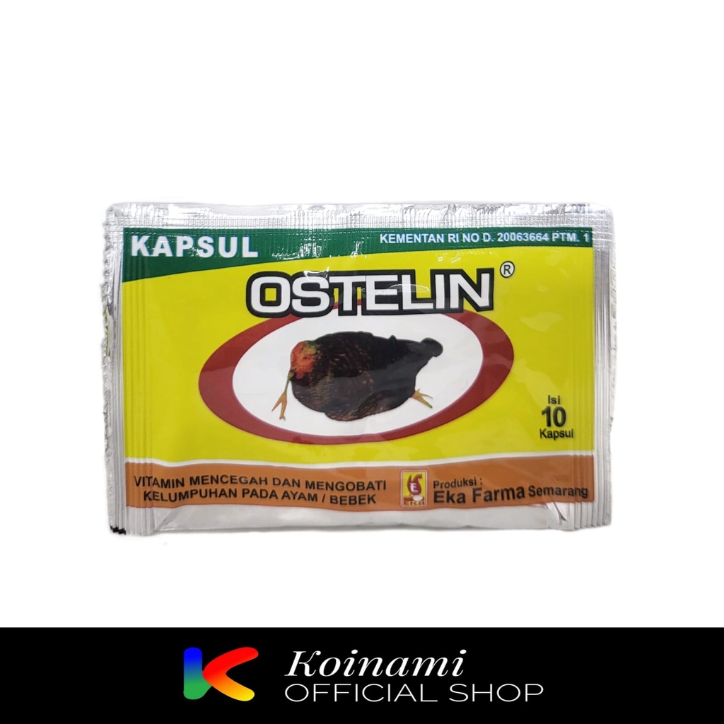 OSTELIN 10 KAPSUL obat lumpuh ayam bebek / Eka Farma