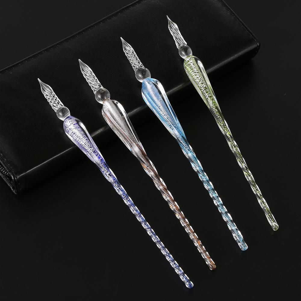 [Elegan] Pen Celup Kaca Kaligrafi Handmade Filling Ink 0.7mm Vintage Dipping Pen