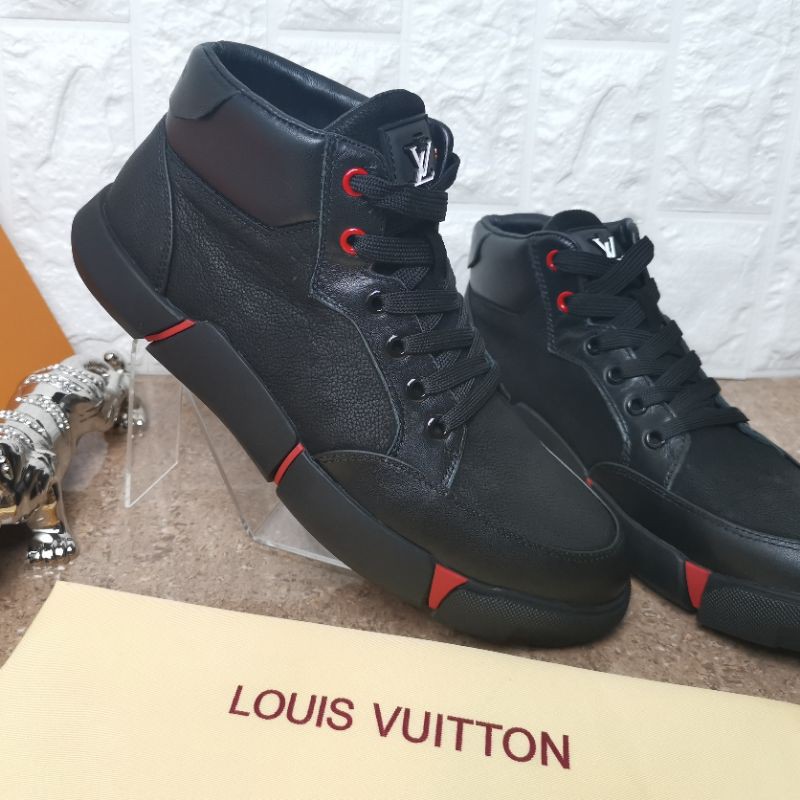 sneaker boots lv mirror quality sepatu pria kulit shoes cowo high end terbaru
