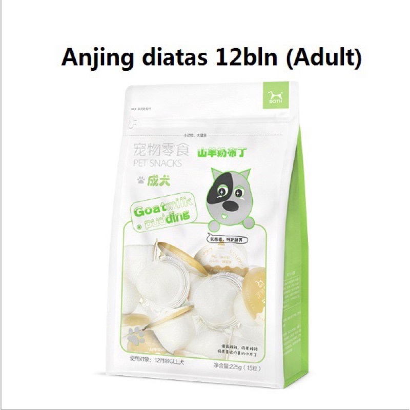 Snack Dog Cat Pudding BOTH Isi 15 Hewan Peliharaan Jajanan Puding Kucing Anjing Makanan Ringan Cemilan