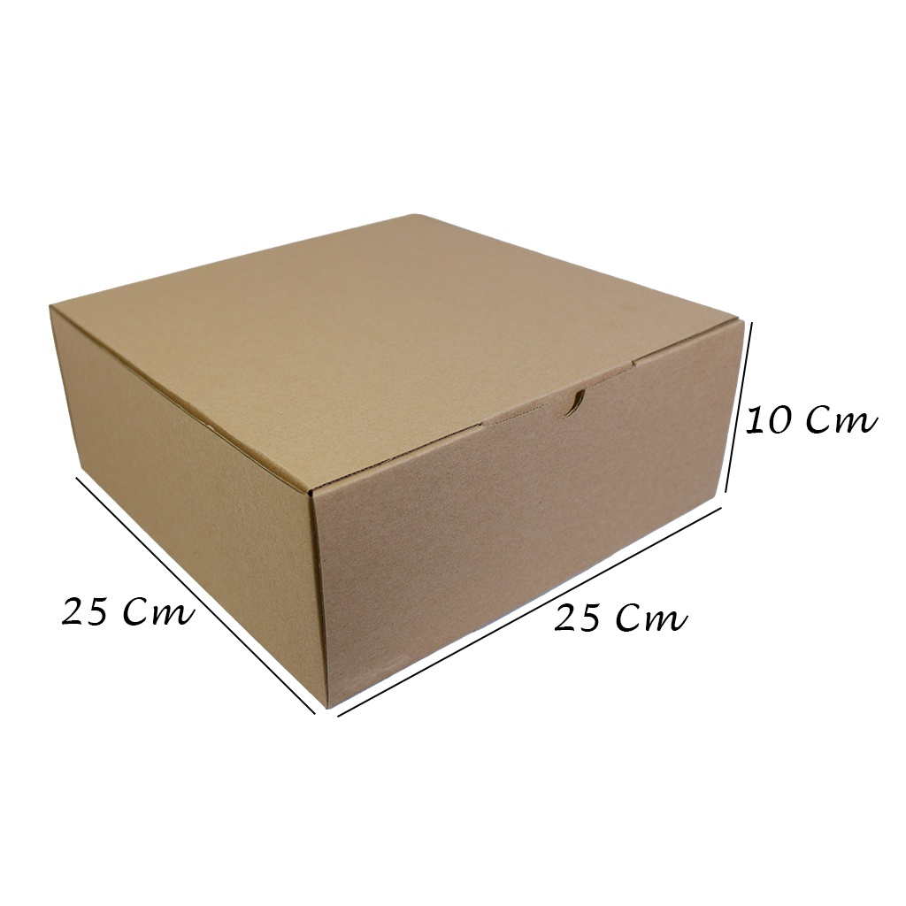 

uk 25x25x10cm, model kunci atas, kotak kardus/karton pizza die cut premium kokoh ready stok
