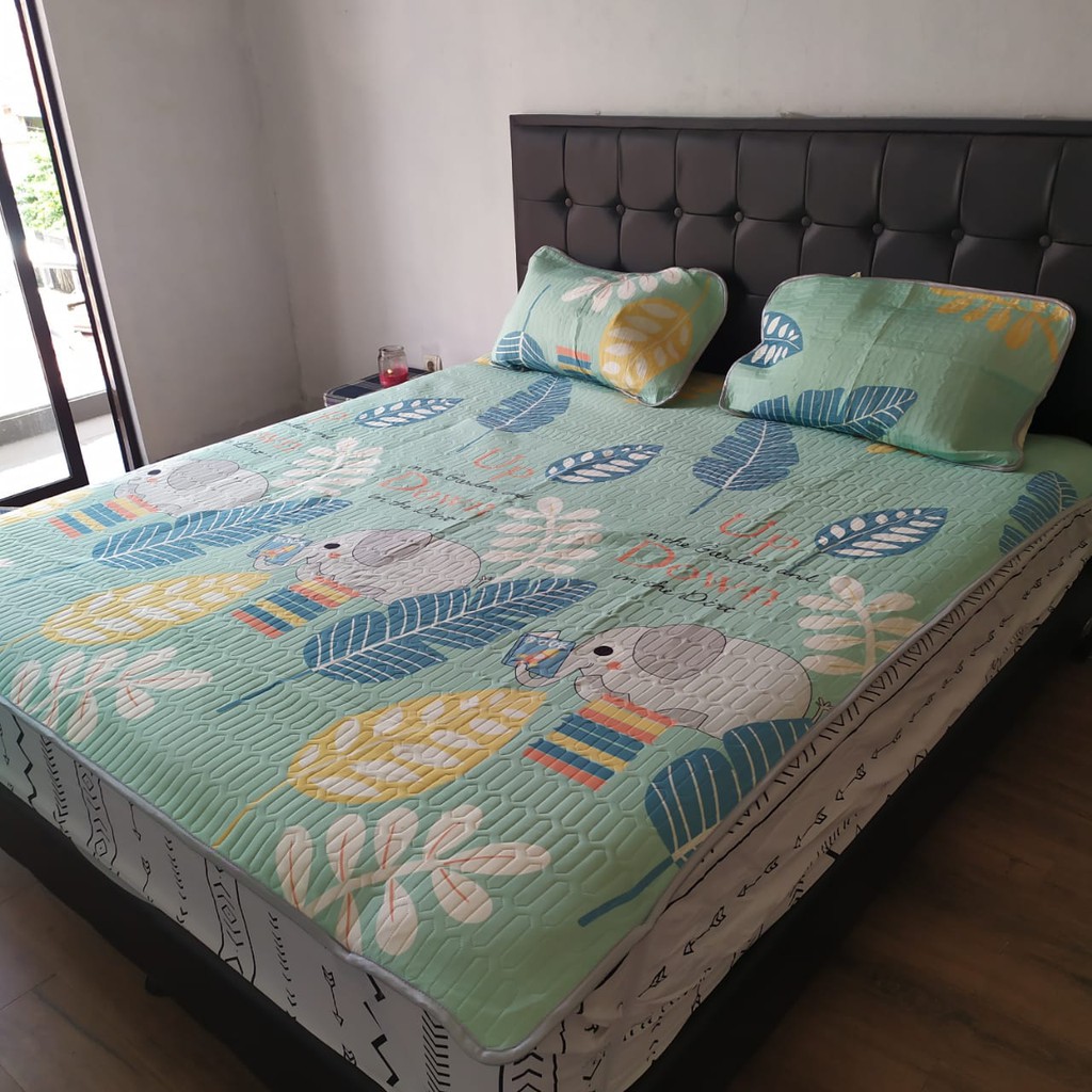 Sprei Latex Ice Silk 180x200 King Size Kasur Lantai