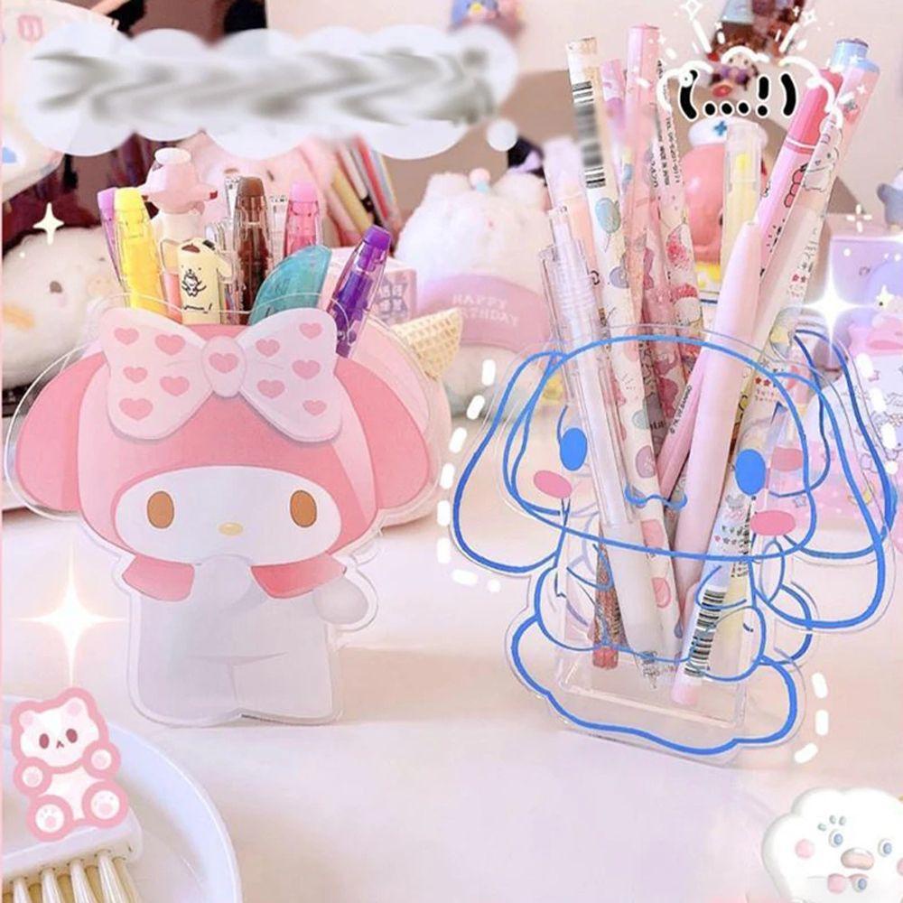 Agustina Tempat Pulpen Gadis Hadiah Alat Tulis Transparan Cinnamoroll Makeup Brush Acrylic Tempat Pensil
