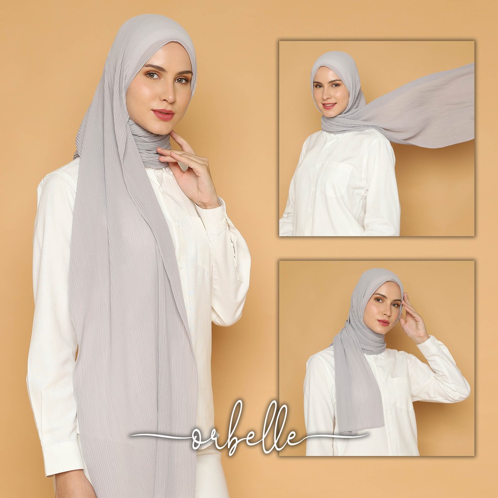 PASHMINA PLISKET LIDI CERUTY FULL 180x75 • PLEATS • PLEATED SHAWL BY ORBELLE