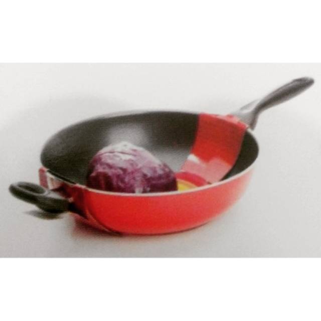 StirWok 32 cm Wajan Teflon Stir Wok Goreng Aluminum Kuali Masak