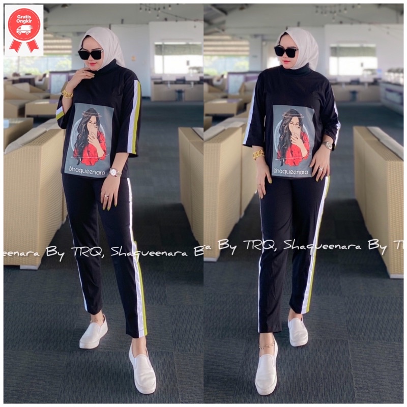 setelan celana shaqueenara/shaqueenara/set cel shaqueenara/set celana new oz/set cel new oz/new oz/t