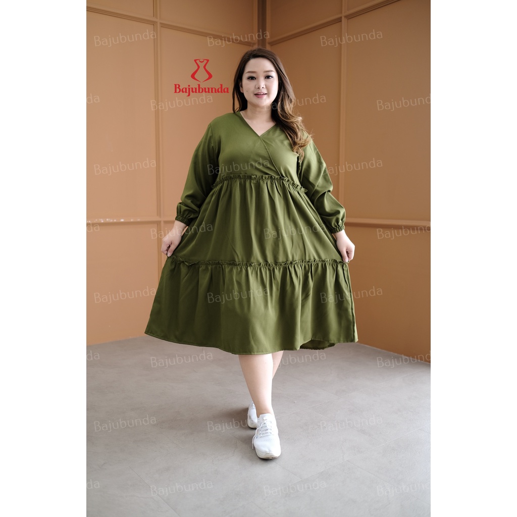 LD 120 Dress Jumbo Wanita Baju Big Size KIARA