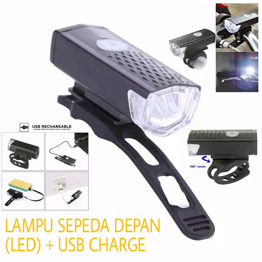 Jual LAMPU SEPEDA DEPAN LED | Shopee Indonesia