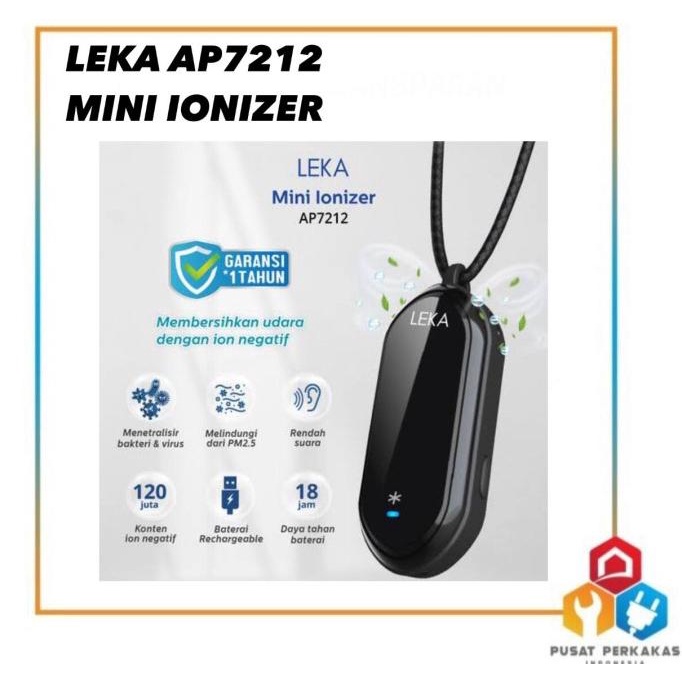 Leka Ap7212 Mini Ionizer / Portable Kalung Negatif Air Purifier 9K2At6N1Ki