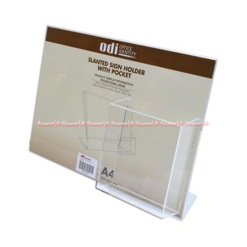 Odi Tempat Display Akrilik Horizontal A4 Dengan Tempat Brosur Alat Display Brosur