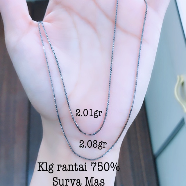 Kalung rantai emas 750%