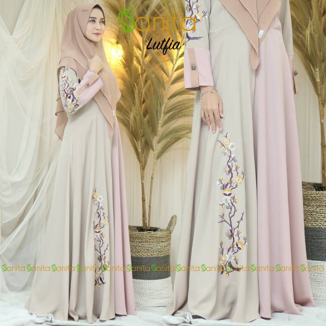 SUDAH READY SYARI LUTFIA BY SANITA ORIGINAL GAMIS SET BUSUI PREMIUM